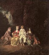 Jean-Antoine Watteau Pierrot Content oil painting picture wholesale
